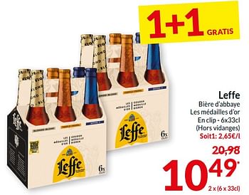 Promoties Leffe 1+1 gratis - Leffe - Geldig van 26/03/2024 tot 01/04/2024 bij Intermarche
