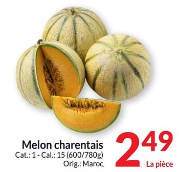 Promotions Melon charentais - Produit maison - Intermarche - Valide de 26/03/2024 à 01/04/2024 chez Intermarche