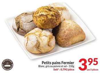 Promotions Petits pains fermier - Produit maison - Intermarche - Valide de 26/03/2024 à 01/04/2024 chez Intermarche