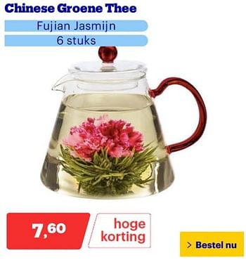 Promoties Chinese groene thee - Huismerk - Bol.com - Geldig van 25/03/2024 tot 31/03/2024 bij Bol.com