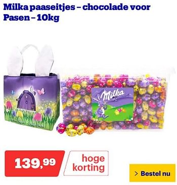 Promoties Milka paaseitjes chocolade voor pasen - Milka - Geldig van 25/03/2024 tot 31/03/2024 bij Bol.com