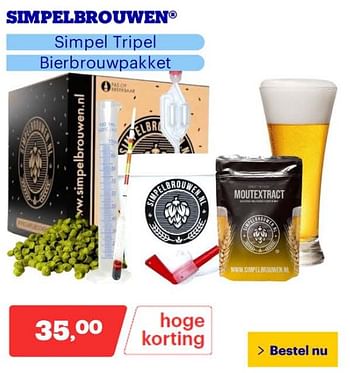 Promoties Simpelbrouwen simpel tripel - Simpelbrouwen - Geldig van 25/03/2024 tot 31/03/2024 bij Bol.com