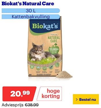 Promoties Biokat`s natural care - Bio kat`s - Geldig van 25/03/2024 tot 31/03/2024 bij Bol.com