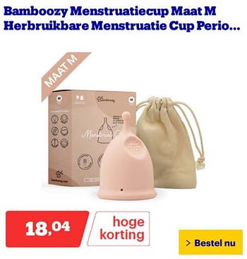 Promoties Bamboozy menstruatiecup maat m herbruikbare menstruatie cup perio - Bamboozy - Geldig van 25/03/2024 tot 31/03/2024 bij Bol.com