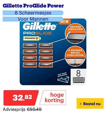 Promoties Gillette proglide power - Gillette - Geldig van 25/03/2024 tot 31/03/2024 bij Bol.com