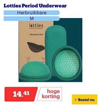 Promoties Lotties period underwear - Huismerk - Bol.com - Geldig van 25/03/2024 tot 31/03/2024 bij Bol.com