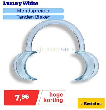 Promotions Luxury white mondspreider - Luxury - Valide de 25/03/2024 à 31/03/2024 chez Bol.com