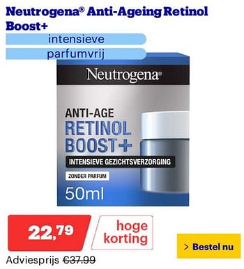 Promotions Neutrogena anti ageing retinol boost+ - Neutrogena - Valide de 25/03/2024 à 31/03/2024 chez Bol.com
