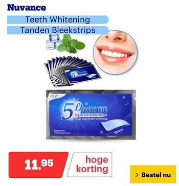 Promotions Nuvance teeth whitening - Nuvance - Valide de 25/03/2024 à 31/03/2024 chez Bol.com