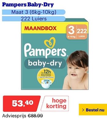 Promoties Pampers baby dry - Pampers - Geldig van 25/03/2024 tot 31/03/2024 bij Bol.com