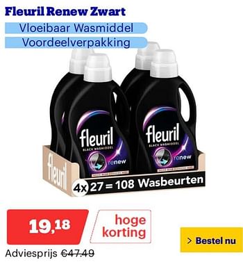 Promoties Fleuril renew zwart - Fleuril - Geldig van 25/03/2024 tot 31/03/2024 bij Bol.com
