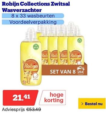 Promoties Robijn collections zwitsal wasverzachter - Robijn - Geldig van 25/03/2024 tot 31/03/2024 bij Bol.com