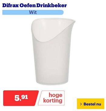 Promoties Difrax oefen drinkbeker - Difrax - Geldig van 25/03/2024 tot 31/03/2024 bij Bol.com