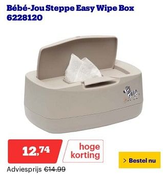 Promoties Bébé-jou steppe easy wipe box 6228120 - Bebe-jou - Geldig van 25/03/2024 tot 31/03/2024 bij Bol.com