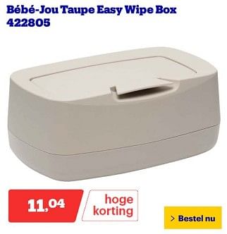 Promoties Bébé-jou taupe easy wipe box 422805 - Bebe-jou - Geldig van 25/03/2024 tot 31/03/2024 bij Bol.com