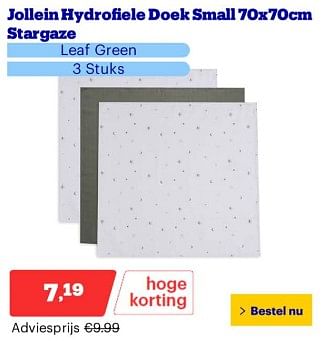 Promotions Jollein hydrofiele doek small stargaze - Jollein - Valide de 25/03/2024 à 31/03/2024 chez Bol.com