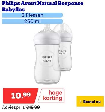 Promoties Philips avent natural response babyfles - Philips - Geldig van 25/03/2024 tot 31/03/2024 bij Bol.com