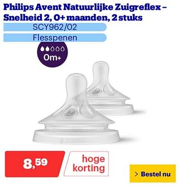 Promoties Philips avent natuurlijke zuigreflex snelheid 2 0+ maanden - Philips - Geldig van 25/03/2024 tot 31/03/2024 bij Bol.com