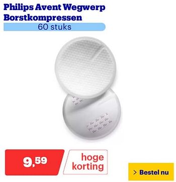 Promoties Philips avent wegwerp borstkompressen - Philips - Geldig van 25/03/2024 tot 31/03/2024 bij Bol.com