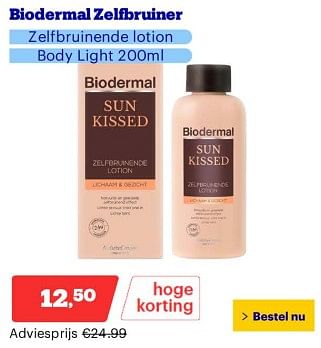 Promoties Biodermal zelfbruiner - Biodermal - Geldig van 25/03/2024 tot 31/03/2024 bij Bol.com