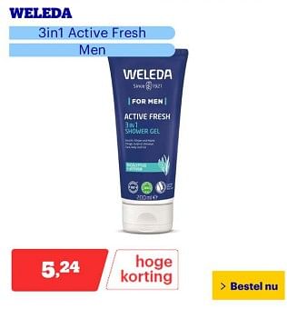Promoties Weleda 3 in 1 active fresh men - Weleda - Geldig van 25/03/2024 tot 31/03/2024 bij Bol.com