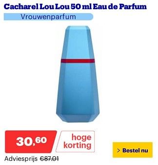 Promoties Cacharel lou lou eau de parfum - Cacharel - Geldig van 25/03/2024 tot 31/03/2024 bij Bol.com