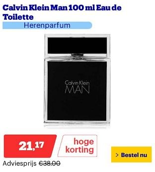 Promoties Calvin klein man eau de toilette - Calvin Klein - Geldig van 25/03/2024 tot 31/03/2024 bij Bol.com