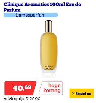 Promoties Clinique aromatics eau de parfum - CLINIQUE - Geldig van 25/03/2024 tot 31/03/2024 bij Bol.com