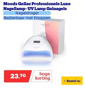 Promoties Moods gellac professionele luxe nagellamp uv lamp gelnagels - Moods - Geldig van 25/03/2024 tot 31/03/2024 bij Bol.com