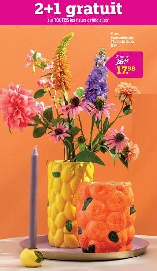 Promotions Fleur artificielle matthiola spray - Produit maison - Leen Bakker - Valide de 24/03/2024 à 07/04/2024 chez Leen Bakker