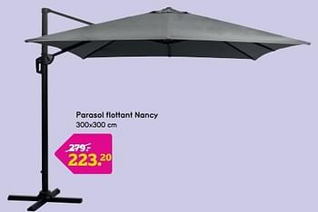 Promoties Parasol flottant nancy - Huismerk - Leen Bakker - Geldig van 24/03/2024 tot 07/04/2024 bij Leen Bakker