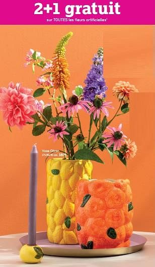 Promotions Vase citron - Produit maison - Leen Bakker - Valide de 24/03/2024 à 07/04/2024 chez Leen Bakker