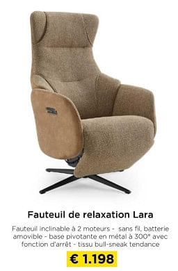 Promoties Fauteuil de relaxation lara - Huismerk - Molecule - Geldig van 01/03/2024 tot 31/03/2024 bij Molecule