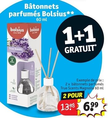 Promotions Batonnets parfumes true scents magolia - Bolsius - Valide de 25/03/2024 à 07/04/2024 chez Kruidvat