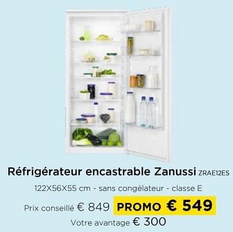 Promoties Réfrigérateur encastrable zanussi zrae12es - Zanussi - Geldig van 01/03/2024 tot 31/03/2024 bij Molecule