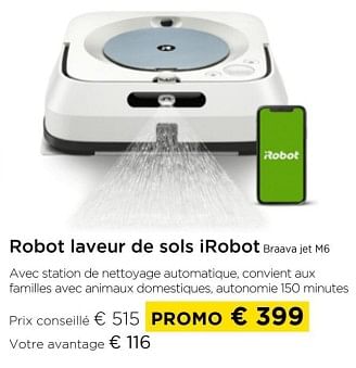 Promoties Robot laveur de sols irobot braava jet m6 - iRobot - Geldig van 01/03/2024 tot 31/03/2024 bij Molecule