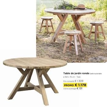 Promotions Table de jardin ronde castle round table - Produit maison - Molecule - Valide de 01/03/2024 à 31/03/2024 chez Molecule