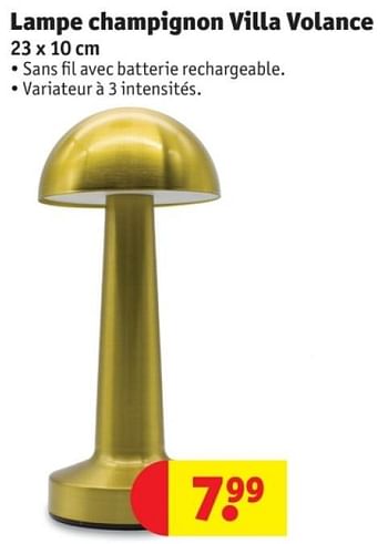 Promoties Lampe champignon villa volance - Villa Volance - Geldig van 25/03/2024 tot 07/04/2024 bij Kruidvat