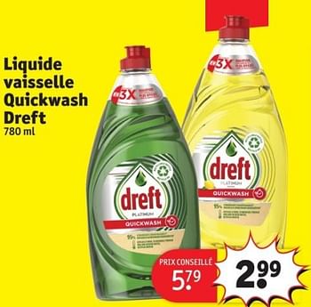 Promoties Liquide vaisselle quickwash dreft - Dreft - Geldig van 25/03/2024 tot 07/04/2024 bij Kruidvat