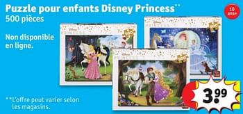 Promoties Puzzle pour enfants disney princess - Disney Princess - Geldig van 25/03/2024 tot 07/04/2024 bij Kruidvat