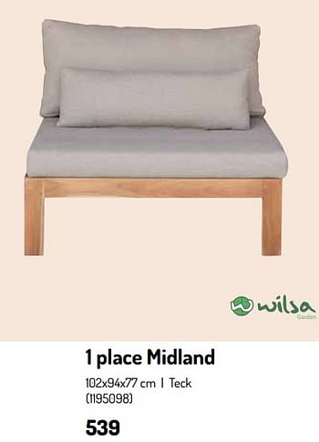 Promotions 1 place midland - Wilsa Garden - Valide de 17/02/2024 à 31/08/2024 chez Oh'Green