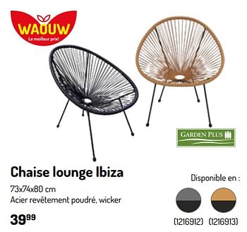 Promoties Chaise lounge  Ibiza - Garden Plus  - Geldig van 17/02/2024 tot 31/08/2024 bij Oh'Green