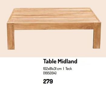 Promotions Table midland - Wilsa Garden - Valide de 17/02/2024 à 31/08/2024 chez Oh'Green