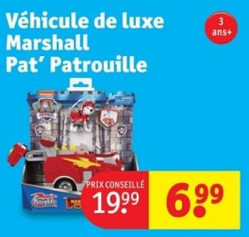 Promotions Vehicule de luxe marshall pat patrouille - PAW  PATROL - Valide de 25/03/2024 à 07/04/2024 chez Kruidvat