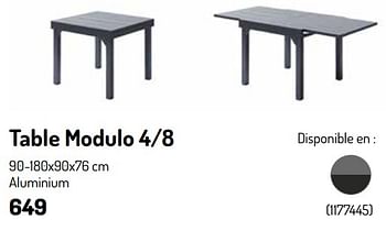 Promotions Table modulo 4-8 - Wilsa Garden - Valide de 17/02/2024 à 31/08/2024 chez Oh'Green