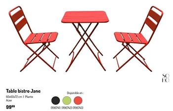 Promoties Table bistro jane - Soho - Geldig van 17/02/2024 tot 31/08/2024 bij Oh'Green