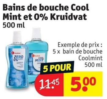Promotions Bain de bouche coolmint - Produit maison - Kruidvat - Valide de 25/03/2024 à 07/04/2024 chez Kruidvat