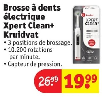 Promotions Brosse a dents électrique xpert clean+ kruidvat - Produit maison - Kruidvat - Valide de 25/03/2024 à 07/04/2024 chez Kruidvat