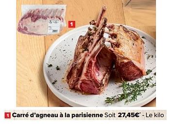 Promotions Carré d’agneau à la parisienne - Produit maison - Carrefour  - Valide de 27/03/2024 à 02/04/2024 chez Carrefour