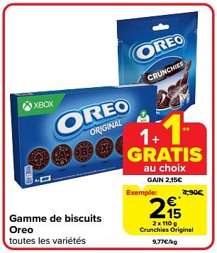 Promoties Crunchies original - Oreo - Geldig van 27/03/2024 tot 02/04/2024 bij Carrefour